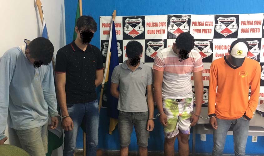 Polícias Civil e Militar desencadeiam operação e cinco são presos em Ouro Preto do Oeste