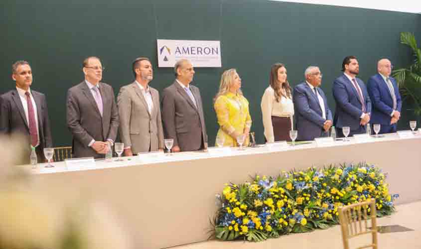 Prefeito Léo Moraes prestigia posse da nova presidente da Ameron e destaca compromisso com a magistratura rondoniense