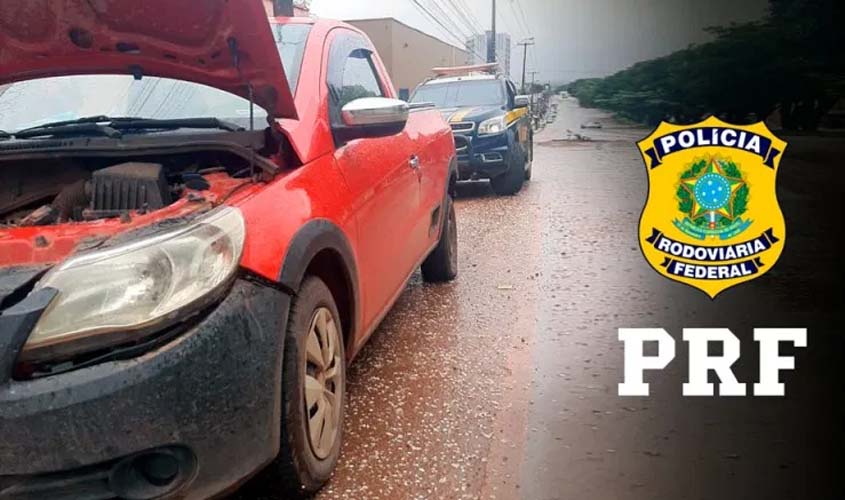 PRF recupera veículo adulterado e prende seu condutor em Porto Velho