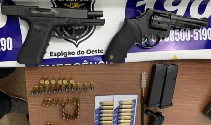 PM prende foragido do estado do Paraná com armas de fogo