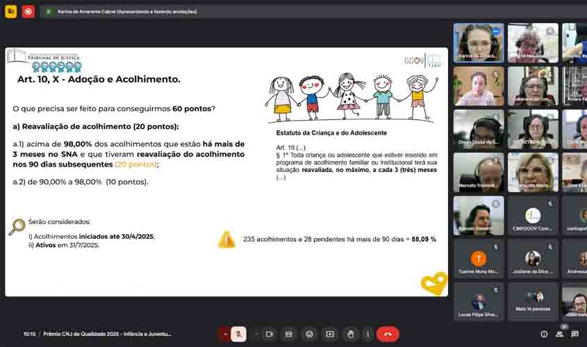 Justiça de Rondônia cumpre 100% das metas nacionais de adoção e acolhimento de crianças