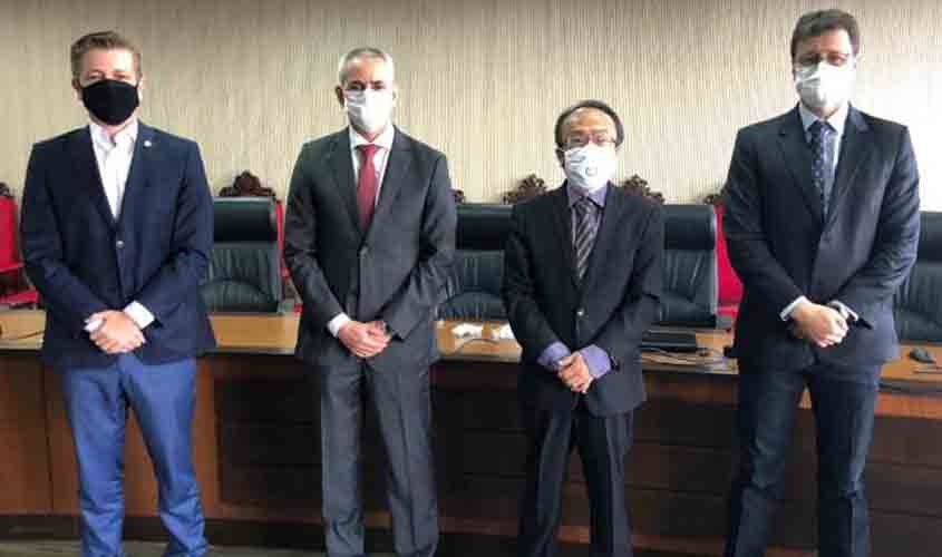 TJRO recebe visitas institucionais de representantes do MP, Defensoria e TCE