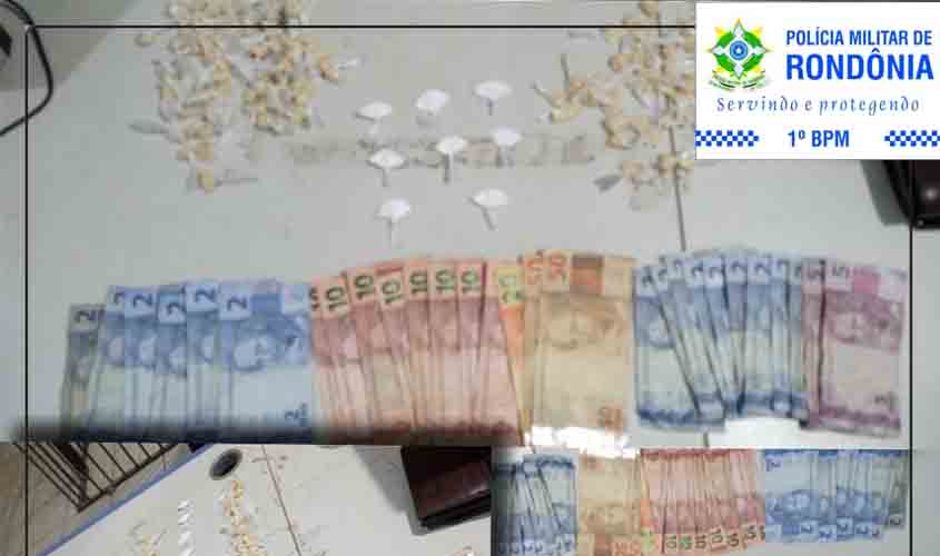 Policiais Militares apreendem 100 porções de substância entorpecente na Capital