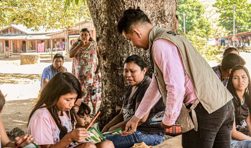 Sedam promove ações de educação ambiental em aldeias da Terra Indígena Roosevelt