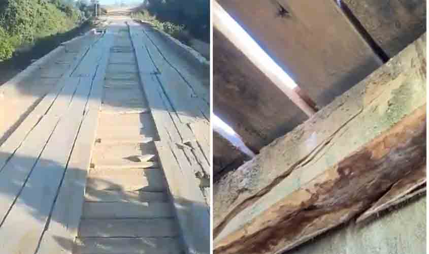 Alex Redano indica recuperação de ponte sobre o rio Massangana no B40 de Alto Paraíso