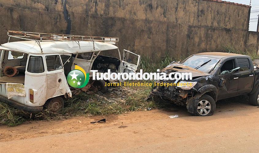 Morre no hospital Idosa que ficou presa às ferragens após ser atingida por caminhonete na zona sul