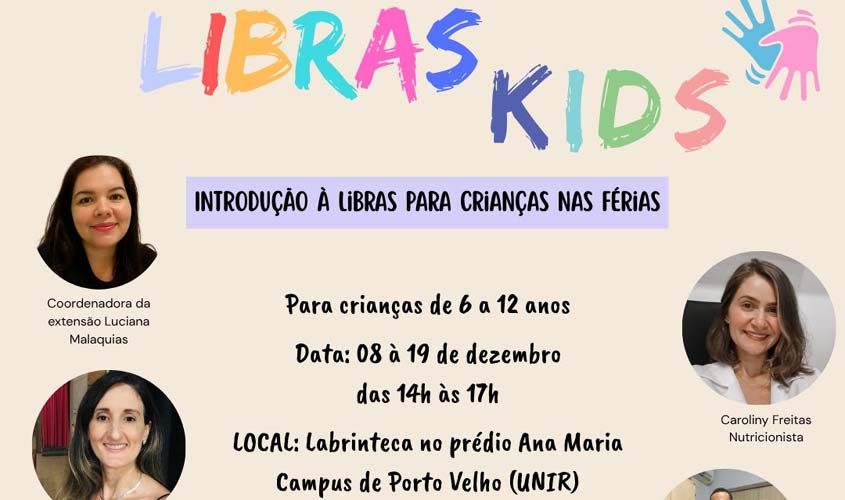 Libras Kids abre inscrições para crianças de 6 a 12 anos