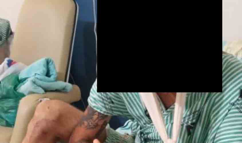 'Retalhado' a golpes de facão na área rural, apenado se nega a denunciar quem o atacou