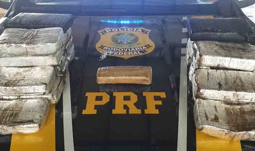 Em Ariquemes (RO), PRF apreende 21 kg de pasta base