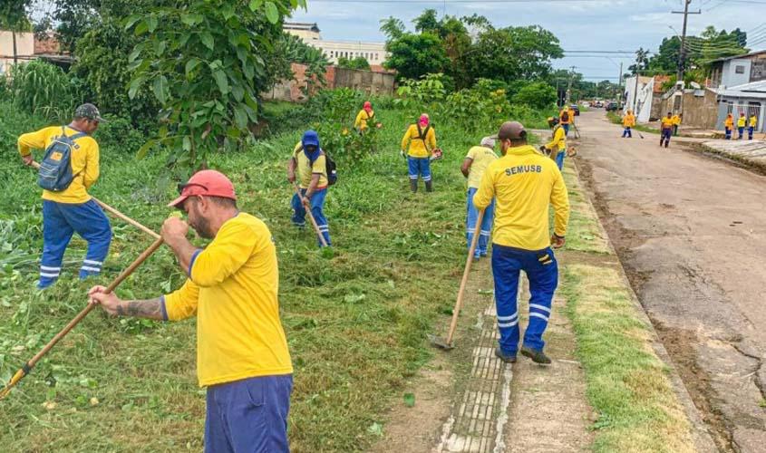 Prefeitura atua para a limpeza da região dos desfiles carnavalescos