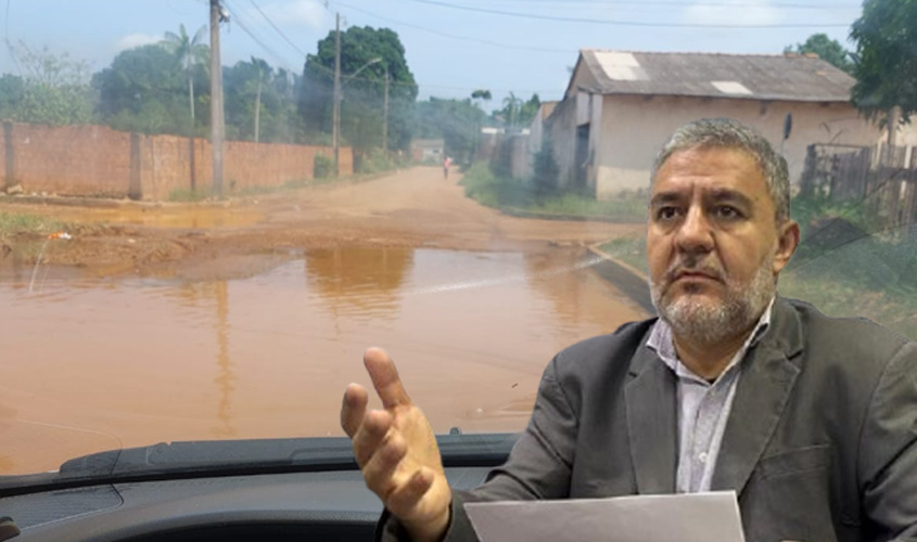 Fogaça pede intervenção emergencial para rua alagada no bairro Teixeirão