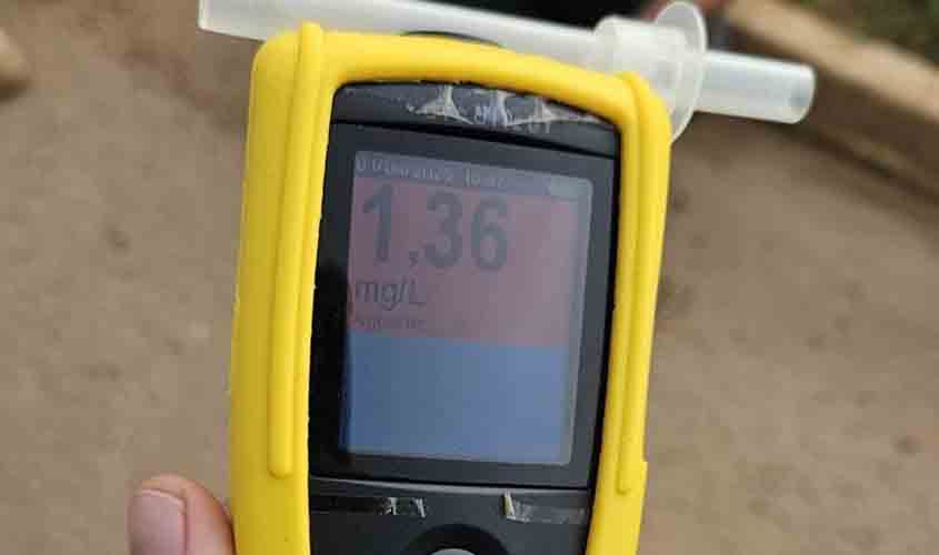 PRF prende homem por embriaguez ao volante em Ariquemes