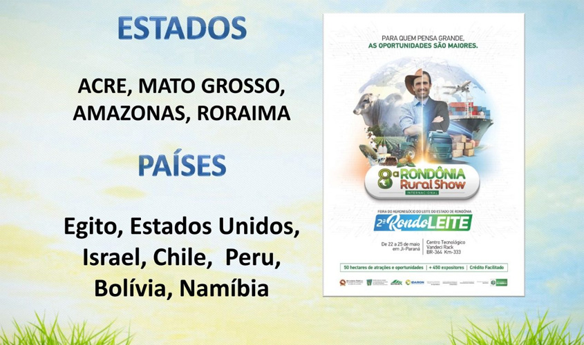 Sete países participarão da Rondônia Rural Show