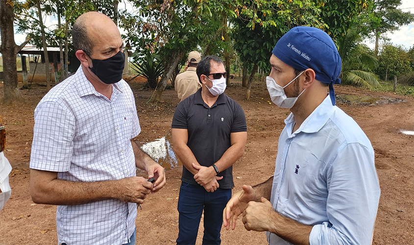 Ismael Crispin acompanha visita do secretário de Estado da Saúde em São Miguel do Guaporé