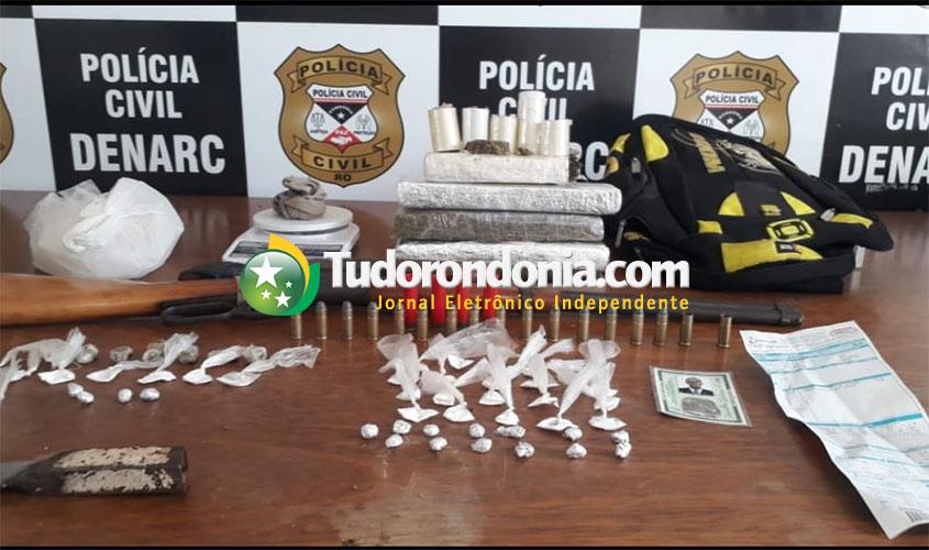 Denarc apreende armas e drogas durante trabalho de investigação na zona leste