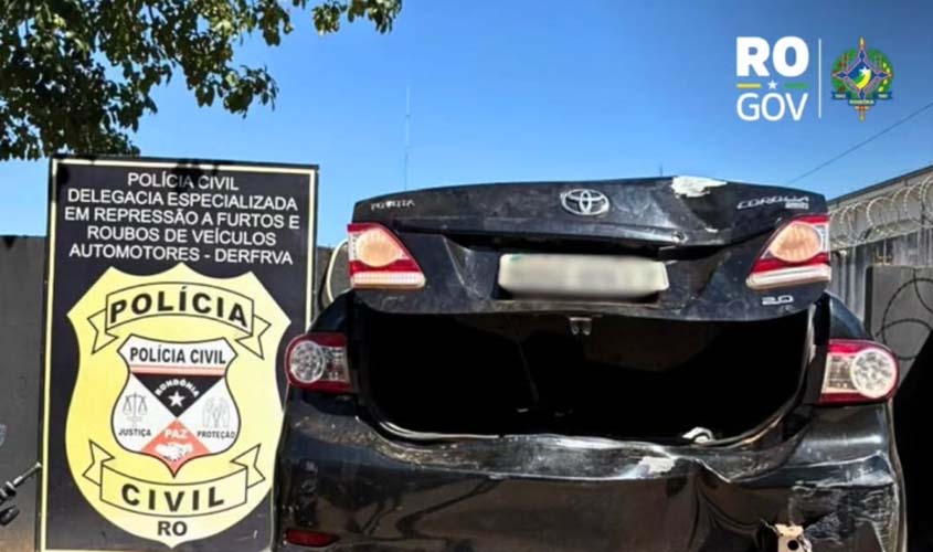 Veículo roubado é recuperado pela Polícia Civil