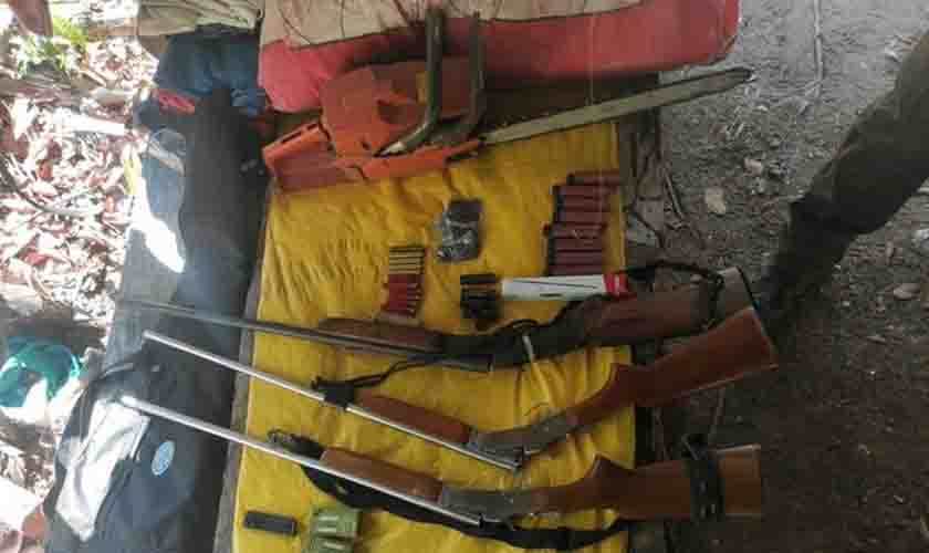PMRO realiza a prisão de duas pessoas e a apreensão de quatro armas de fogo na Estrada do Chaule em Porto Velho-RO