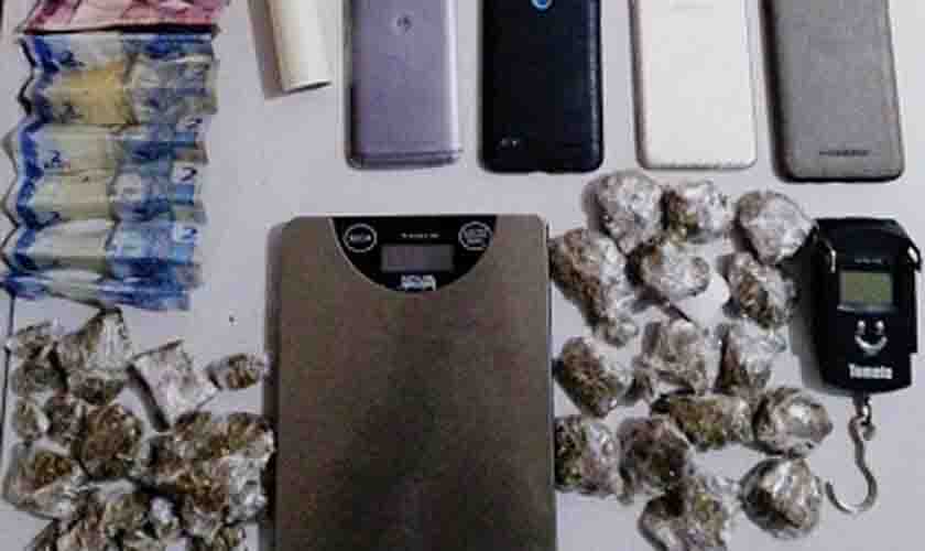 PM apreende drogas, dinheiro e conduz casal suspeito de traficar de entorpecentes