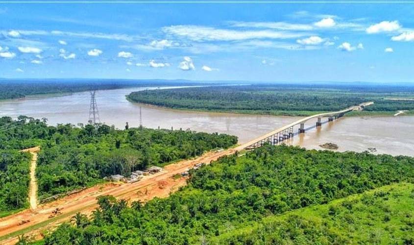 Ministro da Infraestrutura realiza visita técnica à Ponte sobre o Rio Madeira, em Rondônia