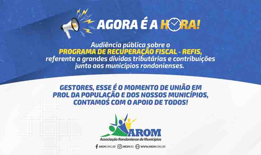 Audiência pública na segunda-feira discutirá o REFIS de grandes devedores