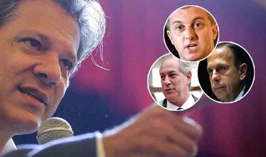 Haddad: Ciro, Doria e Huck disputam a noiva, que é o DEM, para a eleição de 2022