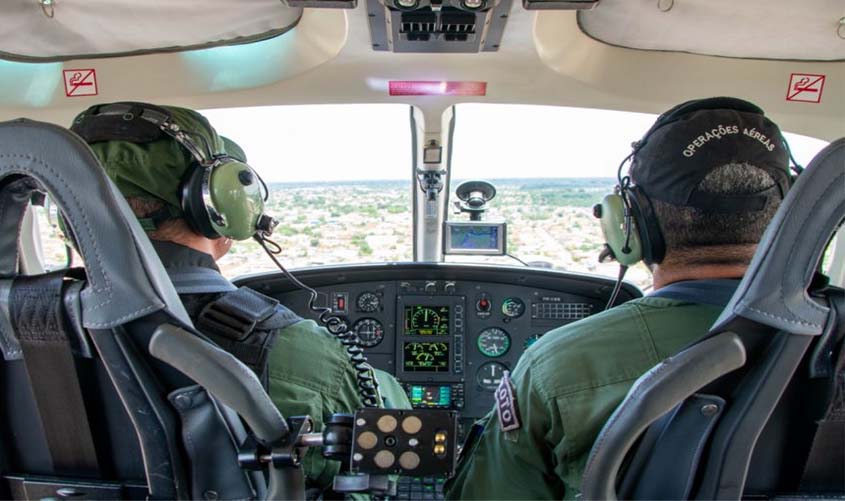 Sesdec realiza treinamento com policiais em espaço aéreo