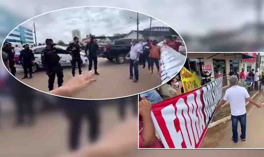 PRF intimida manifestantes e manda abaixar faixas contra Bolsonaro (vídeos)