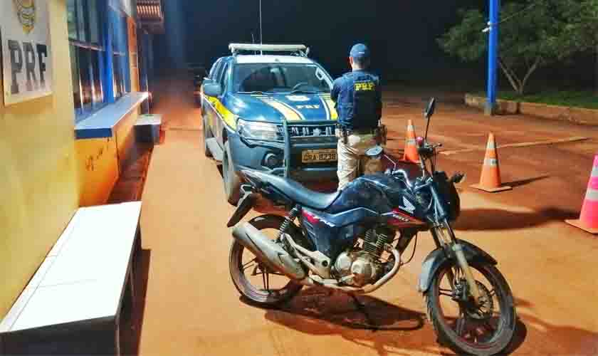 Agilidade: PRF recupera moto roubada menos de 24h após o crime