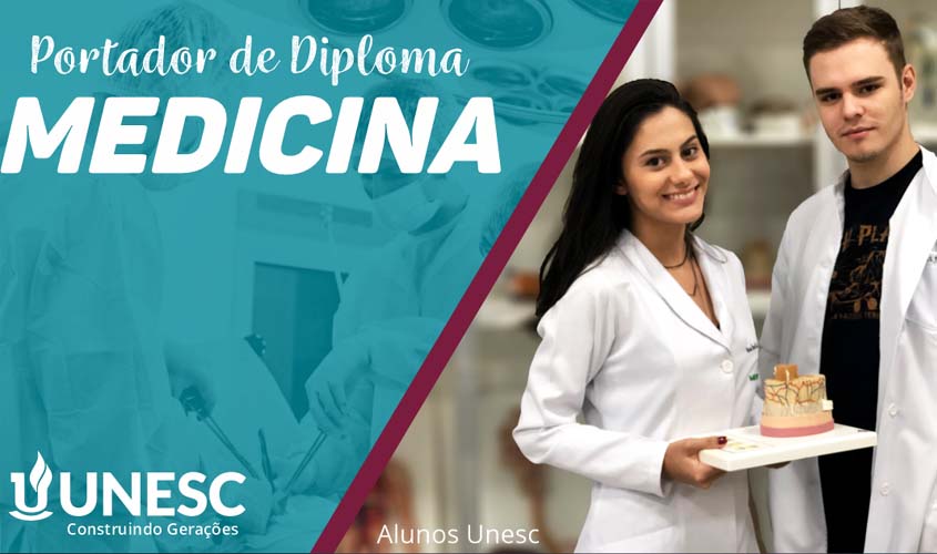 Unesc abre vagas de Medicina em Vilhena para portadores de diploma na área de saúde