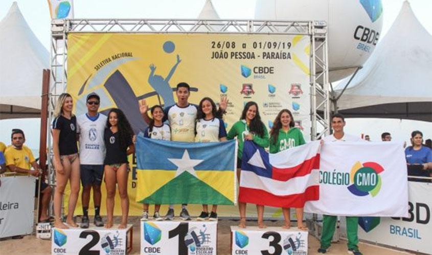 Na Paraíba, Rondônia conquistou medalhas de ouro e de bronze no Brasileiro Escolar