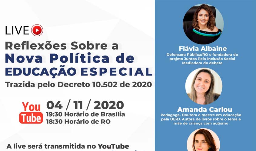 Debate online fala sobre a Nova Política de Educação Especial