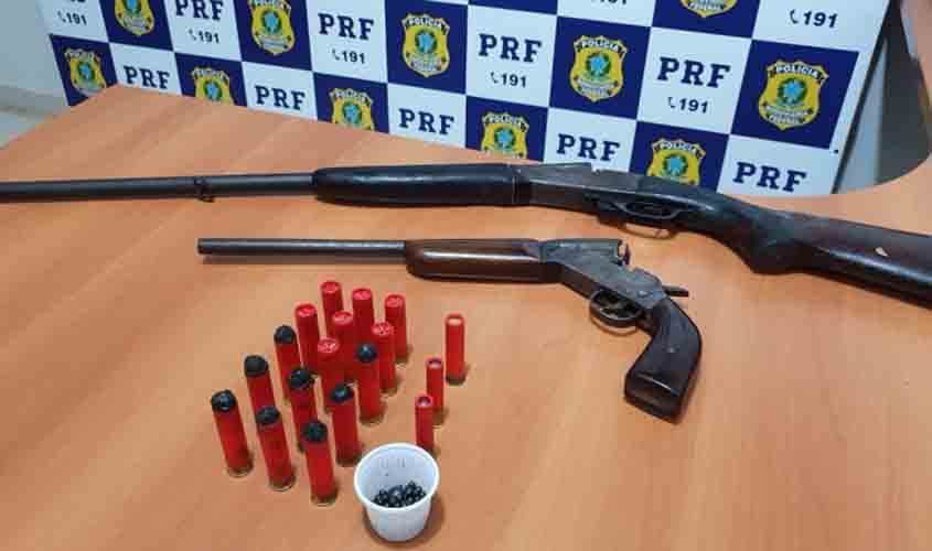 PRF apreende duas armas de fogo e dezessete munições