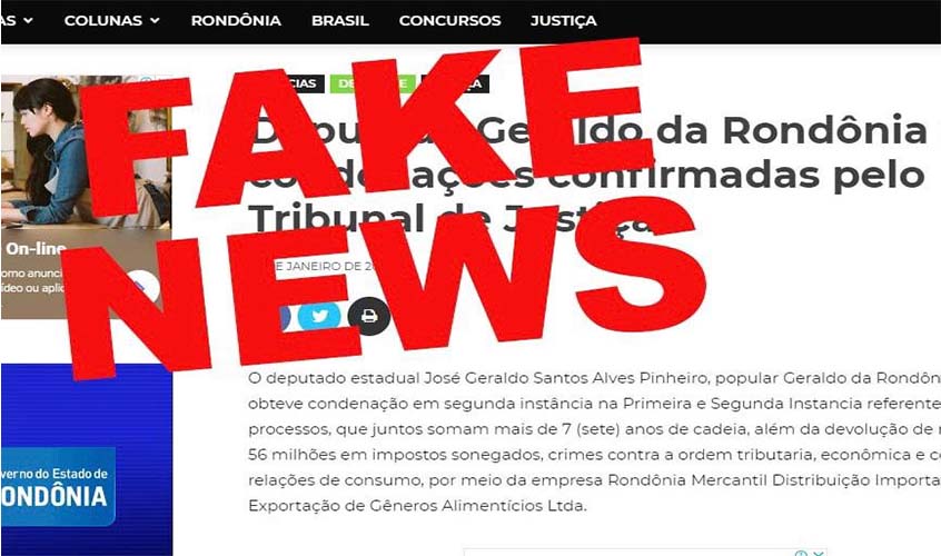Deputado desmente notícias vinculas na internet sobre condenações em seu nome