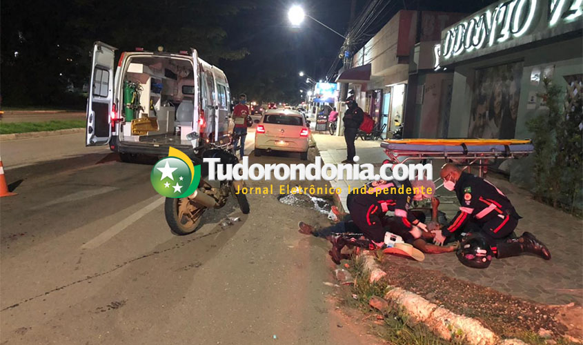 Motorista foge após causar acidente com motociclista na avenida Imigrantes