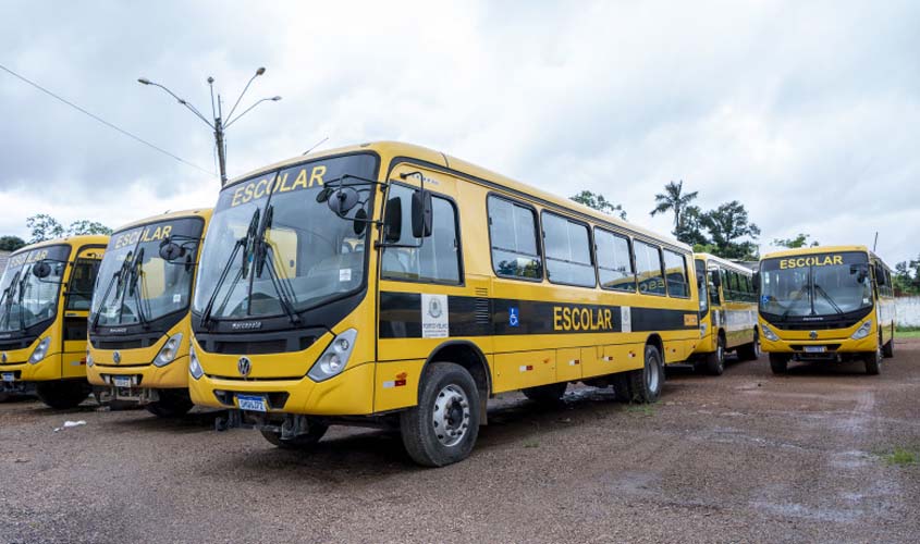 Com maior frota própria de transporte escolar do país, Prefeitura de Porto Velho transporta mais de 6.300 alunos por dia
