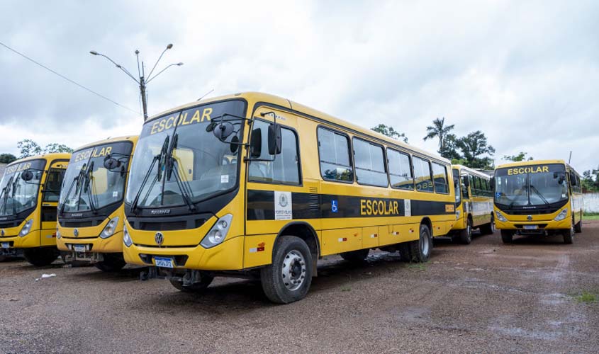 Com maior frota própria de transporte escolar do país, Prefeitura de Porto Velho transporta mais de 6.300 alunos por dia
