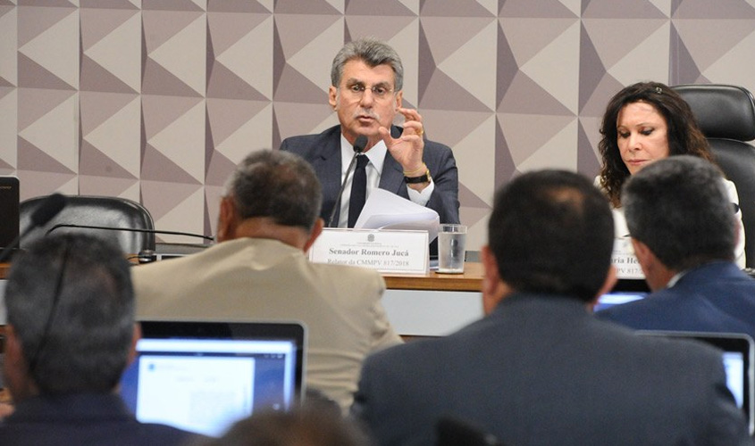 Jucá apresenta relatório da MP que incorpora à União os servidores de ex-territórios