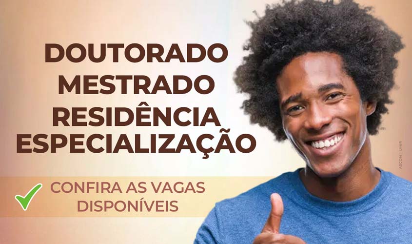 UNIR tem inscrições abertas em cursos de Pós-Graduação