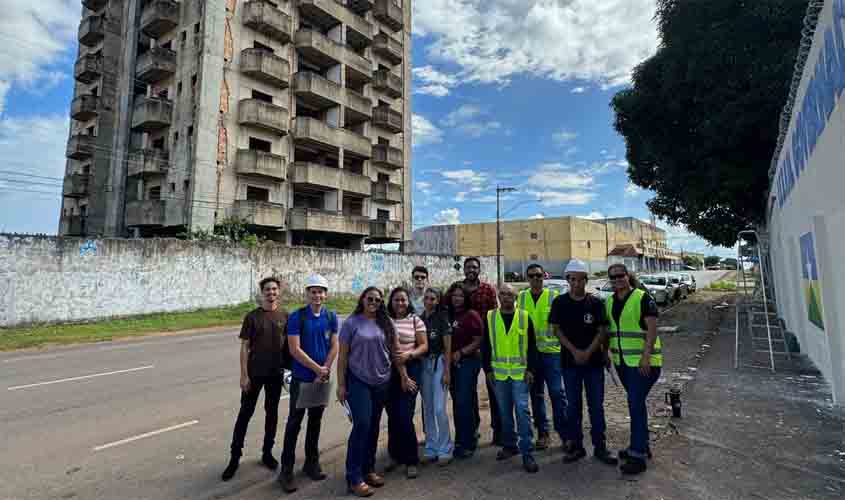 Acadêmicos de Engenharia Civil e Agronomia realizam visitas técnicas em prédios abandonados de Porto Velho