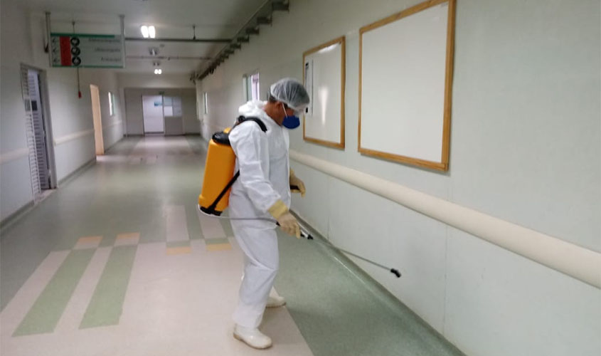Hospitais do Estado são desinfetados para conter o coronavírus em Rondônia