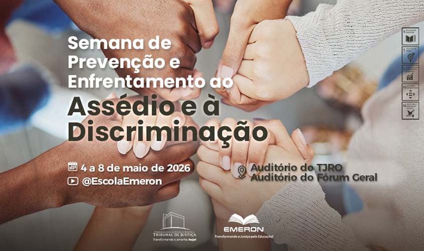 TJRO promove prevenção ao assédio e discriminação ao vivo