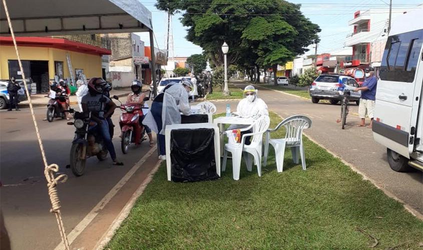 Testes rápidos começam a ser realizados em moradores de diversos bairros de Vilhena em formato drive-thru