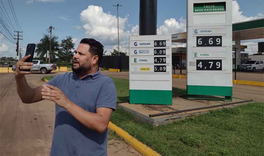 Redução no preço da gasolina não chega ao consumidor em Rondônia, denuncia Samuel Costa 