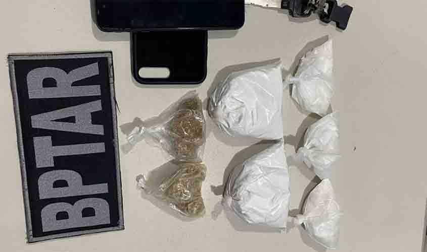 Motociclista é preso por transportar cocaína na zona leste de Porto Velho