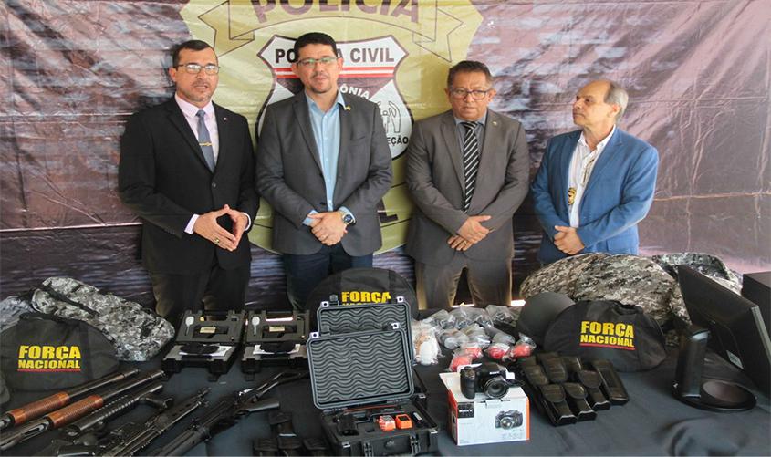 Rondônia reforça segurança pública com entrega de equipamentos, armamentos e veículos para a Polícia Civil