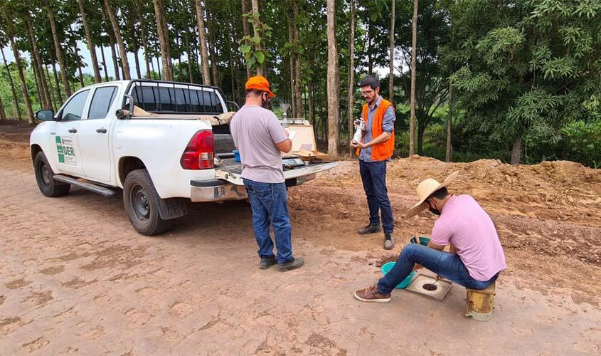 Mais de mil metros da RO-383 receberam tratamento de reciclagem de pavimento e testes de qualidade