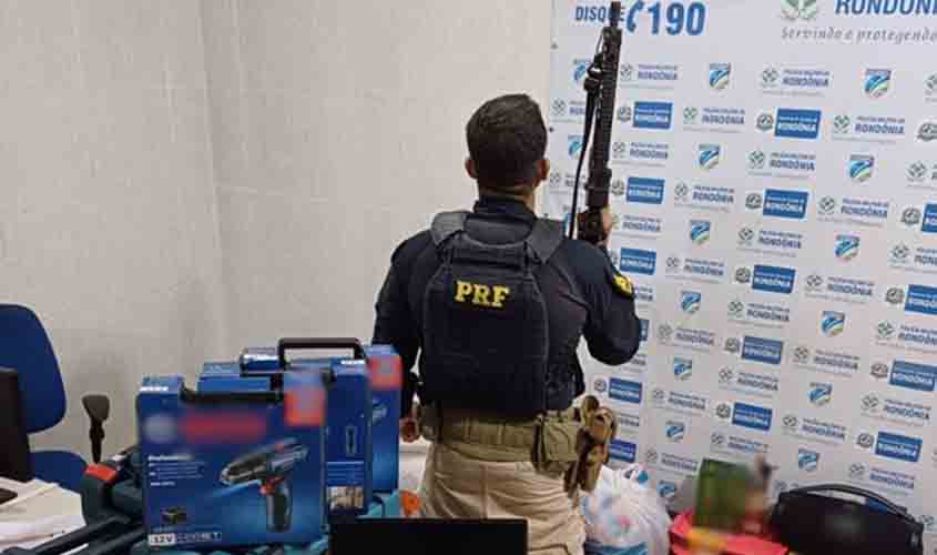 PRF intercepta veículo e prende grupo suspeito de furto qualificado