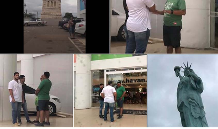 Só quatro compareceram para abraçar a estátua da Havan em Porto Velho