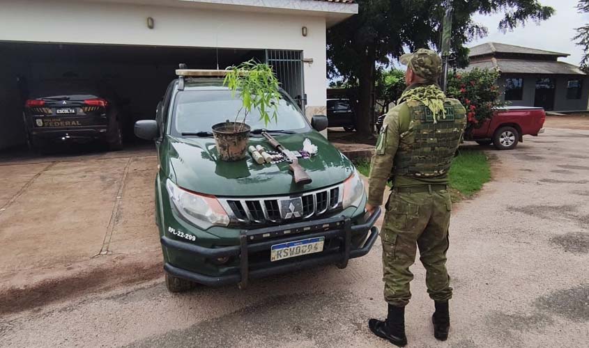 Operação resulta na apreensão de arma de guerra, granada e drogas