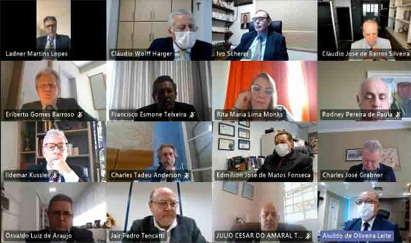 Colégio de Procuradores reconduz, por unanimidade, Procurador de Justiça Cláudio Wolff Harger ao cargo de corregedor-geral do MPRO para o biênio 2021/2023